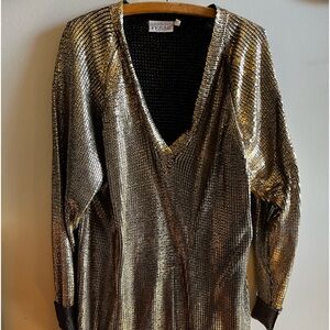 Vintage gold sequinned sweater/dress.